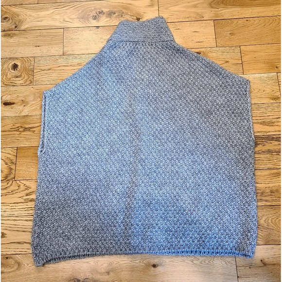 Elsamanda Sleeveless Chunky Knit Cardigan Sweater Wool Alpaca Gray One Size - Picture 11 of 11